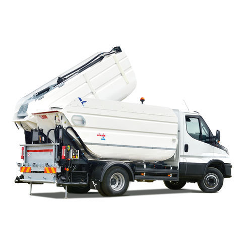 Side-loader waste collection vehicle - ORUS TP - Dennis Eagle - electric / with dump bed