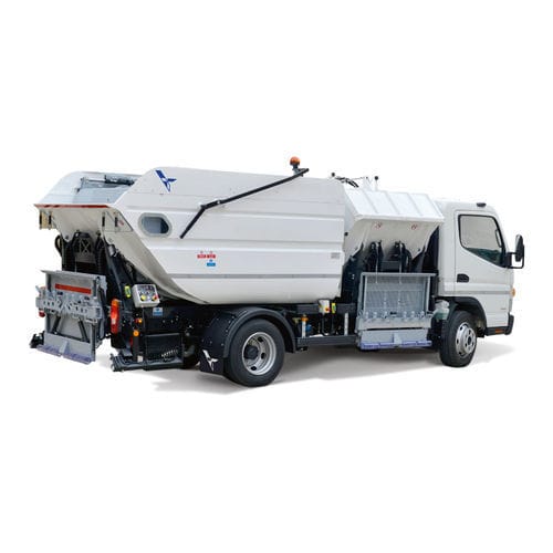 Side-loader waste collection vehicle - ORUS COMBI TD - Dennis Eagle - electric / with dump bed