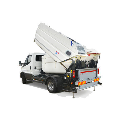 Side-loader waste collection vehicle - ORUS TP COMBI TD - Dennis Eagle - electric