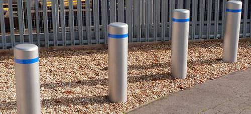 Automatic retractable bollard - PAS 68 - Frontier-Pitts - manual / stainless steel