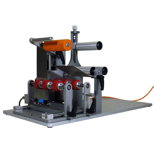 Bottle label applicator - AG1000F - godex - semi-automatic / can / pot