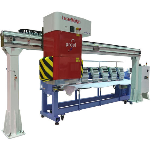 CO2 laser cutting machine - LaserBridge - Proel TSI - textile / sheet metal / PLC-controlled