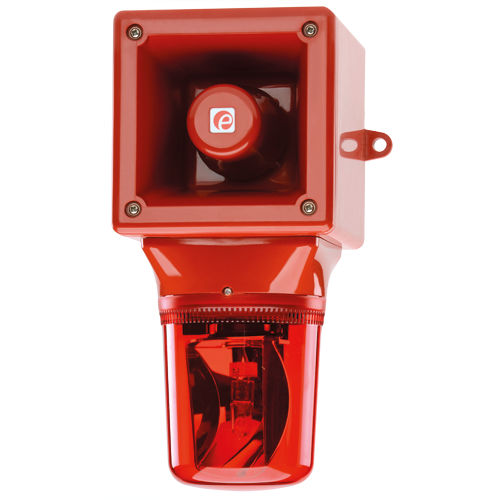 Alarm sounder with rotating beacon - AB105RTH - E2S Warning Signals - with signal light