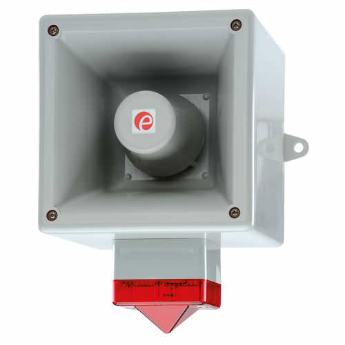 Alarm sounder with xenon beacon - HAL121X - E2S Warning Signals - with signal light