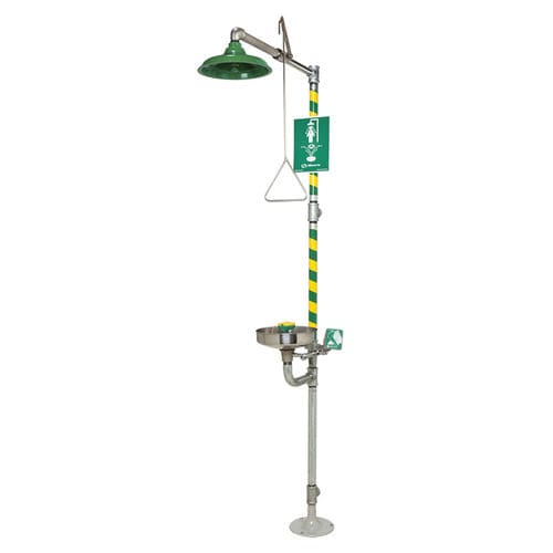 Floor-standing safety shower - 8300 AXION - Haws AG - Headquarters for Europe, Middle East and - indoor / with eyewash and face wash station