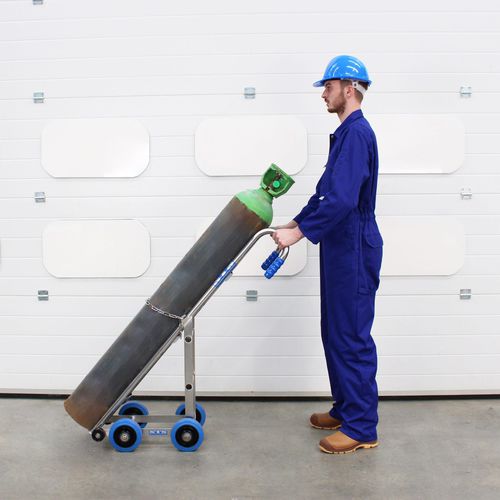 Gas bottle hand truck - CTS01 - STS - Bespoke Handling Equipment - stainless steel