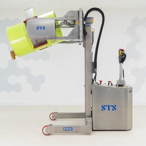 Pneumatic drum lifter - STE05-RRH01-SS - STS - Bespoke Handling Equipment - electro-hydraulic / electric / battery-powered