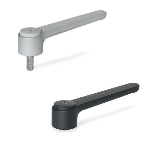 Adjustable tension lever - GN 126.1 - Otto Ganter GmbH & Co. KG - with external thread / internal thread