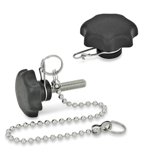 Threaded knob - GN 6336.13 - Otto Ganter GmbH & Co. KG - star / polyamide / with stud