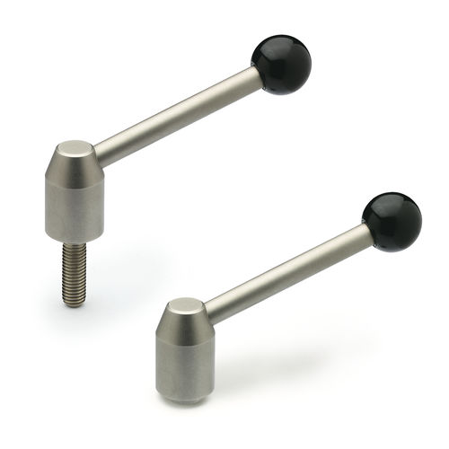 Stainless steel tension lever - GN 212.5 - Otto Ganter GmbH & Co. KG - adjustable / with external thread / internal thread
