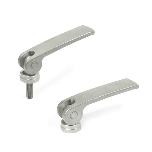 Stainless steel cam lever - GN 927.7 - Otto Ganter GmbH & Co. KG - internal thread / with external thread / adjustable