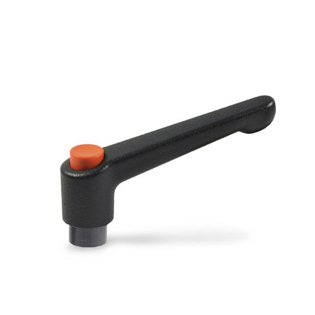 Clamping lever with plastic handle - GN 303 - Otto Ganter GmbH & Co. KG - internal thread / adjustable