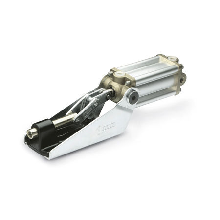 Pneumatic toggle clamp - GN 890 - Otto Ganter GmbH & Co. KG - horizontal / push-pull / high load capacity