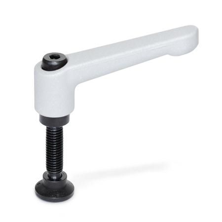 Plastic clamping lever - GN 306 - Otto Ganter GmbH & Co. KG - adjustable / external thread