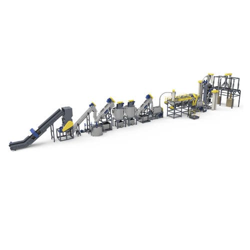PE recycling line - BORETECH - for HDPE / motor oil container / crushing