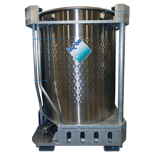 Stainless steel IBC container - PLA series - INCON - food / chemical / for pharmaceutical products