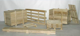 Wood pallet box - Panopack - storage / with lid