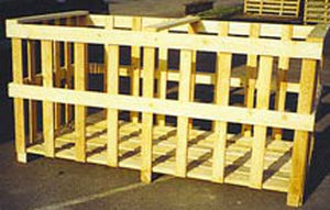 Wood pallet box - Panopack - transport / perforated
