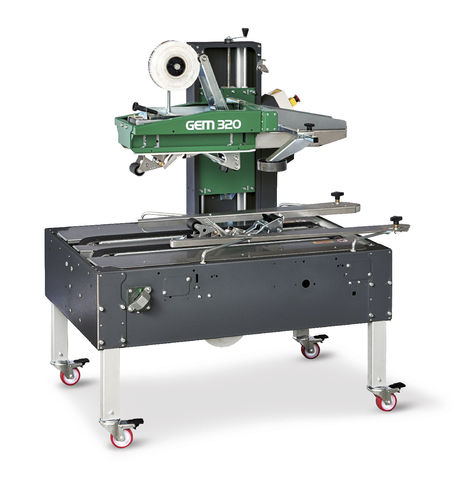 Multi-flap case sealer - GEM 320 - COMARME - adhesive tape / semi-automatic