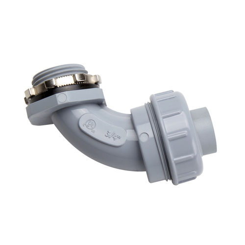 Screw-in fitting - Flexible Technology Co,.Ltd - 90° angle / PVC / sealed