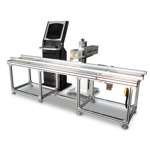 CO2 laser marking machine - ST-FCO2L50 - Suzhou Suntop Laser Technology CO.,LTD - metal / in-line