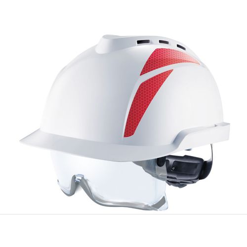 Construction helmet - V-Gard® 930 - MSA - EN 397 / EN 166 / with safety glasses