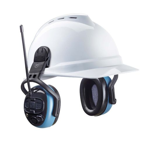 Foam hearing protection earmuff Dual Pro MSA headband / electronic