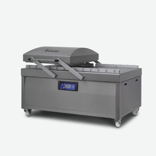 Manual feed packaging machine - D4 - Henkovac - double-chamber / for food / for the food industry