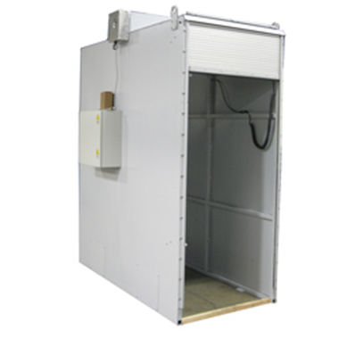 Roll up door - Dynatect Manufacturing, Inc. - metal / fabric / indoor