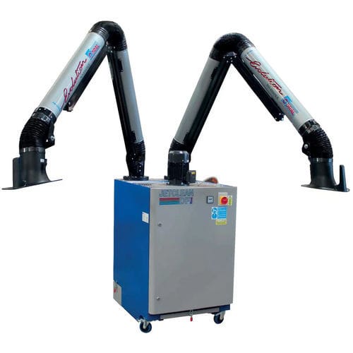 Mobile fume extractor - Jetclean DF series - CORAL - welding / cartridge / with multiple extraction arms