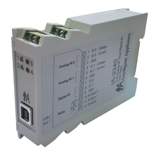 Analog input module - IA-3340-U 	  - Intelligent-Appliance - USB / 2-I / voltage