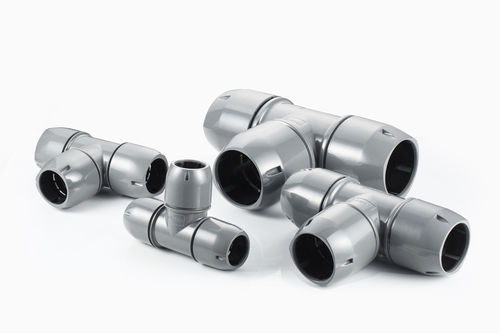 Pneumatic fitting - ø 20 - 50 mm - Zhejiang Compressed Fluid Transmission Engineering Co.,Ltd - barbed / T-shaped / aluminum