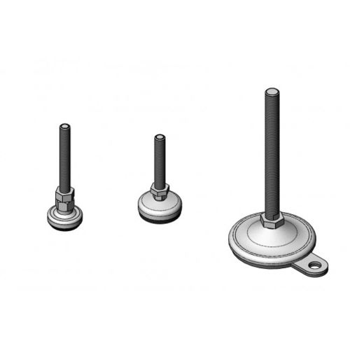 Machine foot - NA 01 series - TecEnMa GmbH - stainless steel / anti-slip / swivel
