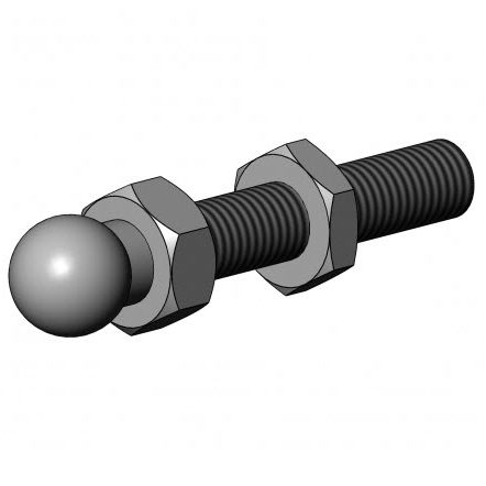 Radial ball joint - 1120 S series - TecEnMa GmbH - zinc / steel / threaded