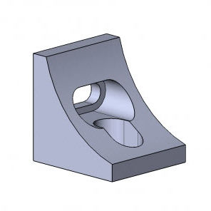 Aluminum profile fastening bracket - 4020 A 4340 EL 02 - TecEnMa GmbH - aluminium / 90°