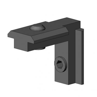 Profile assembly fastening bracket - 4101 S 1001 VZ 01 - TecEnMa GmbH - zinc / 90° / grooved