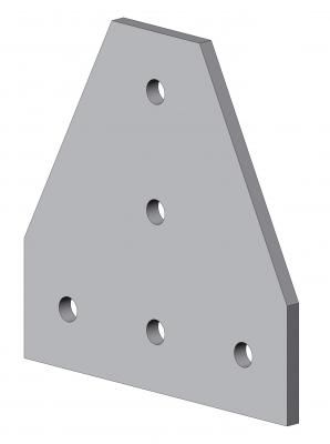 Profile assembly mounting plate - 4801 A T060 EL 01 series - TecEnMa GmbH