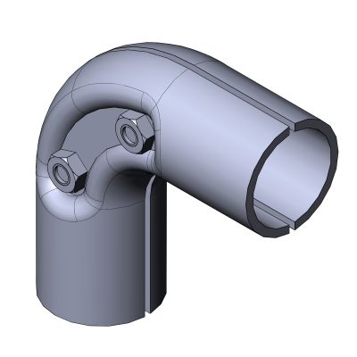 Round tube connector - 5011 S 001 SW 01 - TecEnMa GmbH - elbow / zinc-plated steel