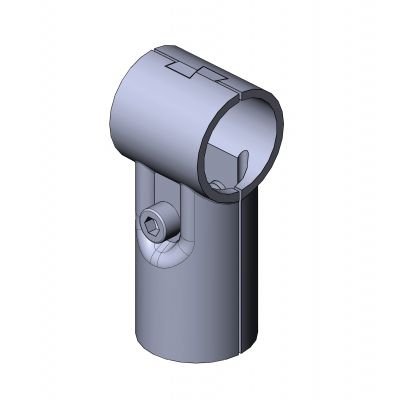 Round tube connector - 5012 S 001 SW 01 - TecEnMa GmbH - T-shaped / zinc / center bracket