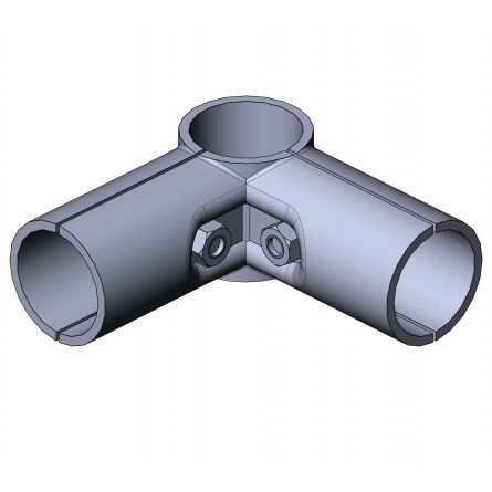 Round tube connector - 5015 S001 SW 01 - TecEnMa GmbH - corner / zinc
