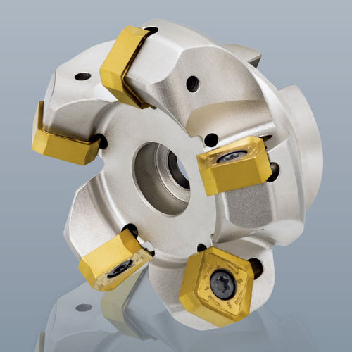 Shell-end milling cutter - MULTIEDGE 45 DOUBLE 4 - LMT Tools - indexable insert / face / for steel