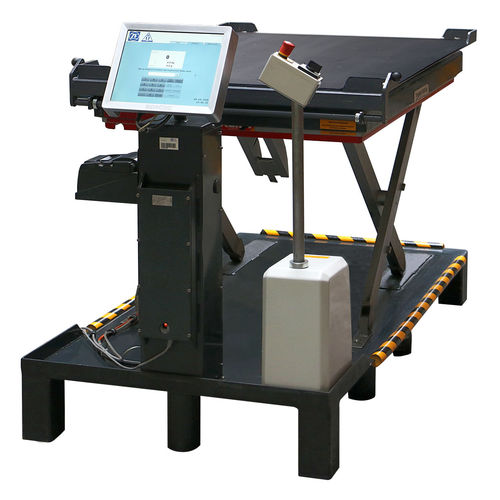 Scissor lift table - HTWH series - Bosche GmbH & Co. KG - hydraulic / stationary / with built-in scale