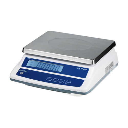 Price computing scale - WS 15 000 - Bosche GmbH & Co. KG - with LCD display / stainless steel / waterproof