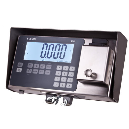 LCD display weight indicator - MWI-D  - Bosche GmbH & Co. KG - panel-mount / stainless steel