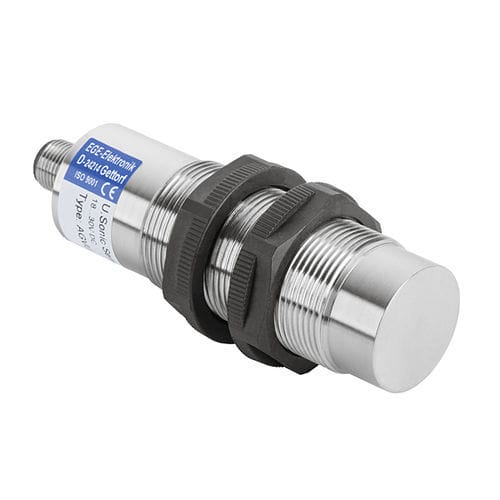 Ultrasonic proximity sensor - AGVU series - EGE-Elektronik Spezial-Sensoren GmbH - cylindrical / with switching function / stainless steel