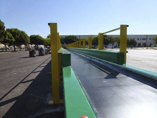 Rubber conveyor belt - CG - JOVISA MAQUINARIA E HIDRAULICA S.L.  - raised-rib / smooth / for waste treatment