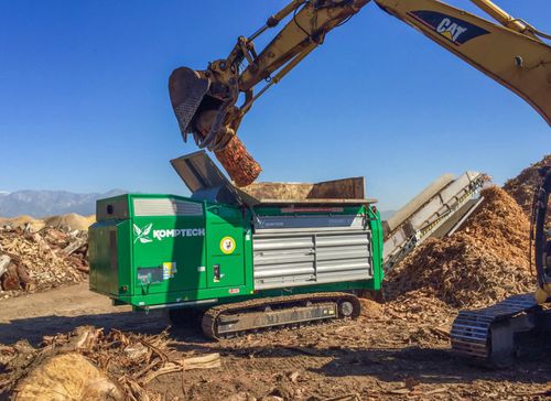 Primary shredder - CRAMBO series - HANTSCH SAS - double shaft / for waste / mobile