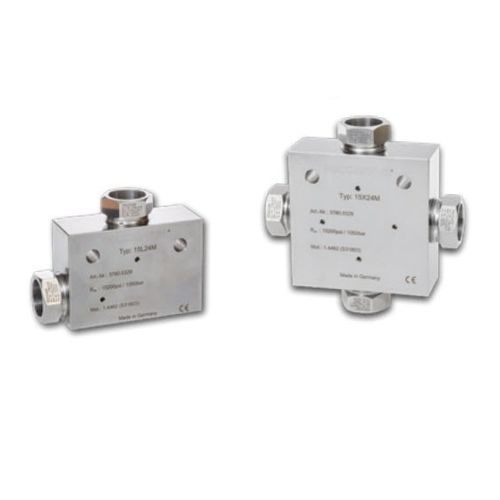 Pneumatic fitting 15 series Maximator GmbH threaded / cross / highpressure