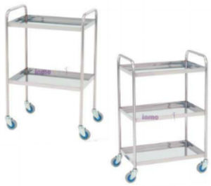 Transport cart - Normax - Fábrica de Vidro Científico - stainless steel / 2 levels / 3 levels