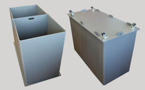 Plastic pallet box - Eredi Caimi S.r.l. - 4-wheel / foldable